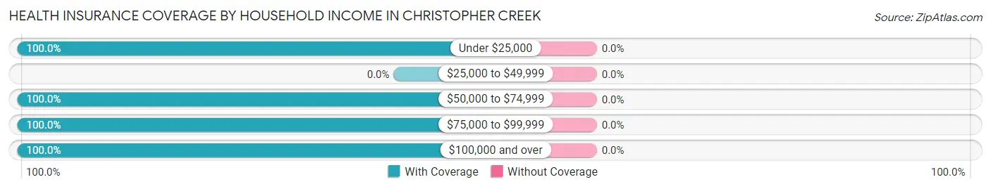 Health Insurance Coverage by Household Income in Christopher Creek
