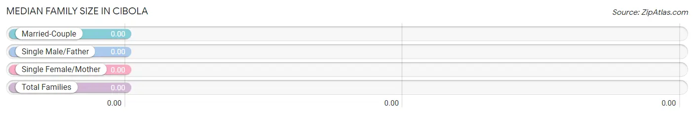 Median Family Size in Cibola