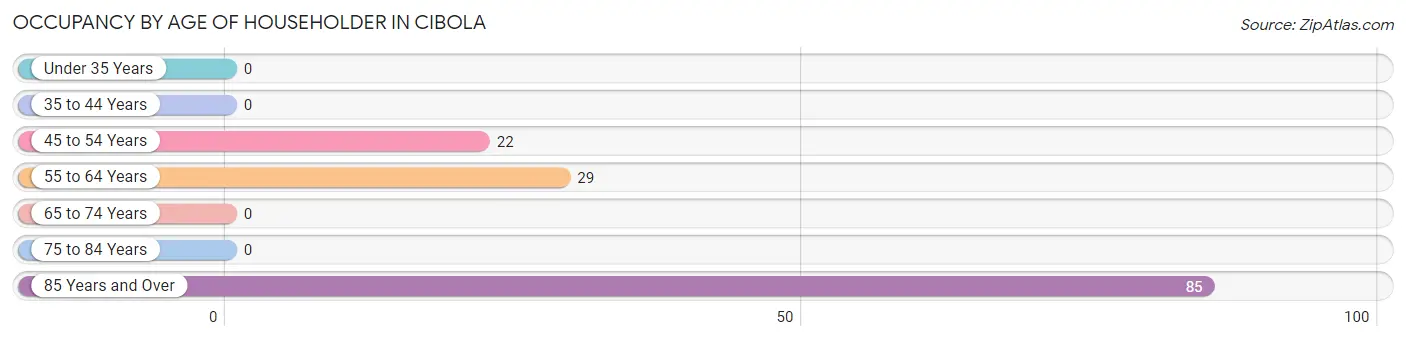 Occupancy by Age of Householder in Cibola