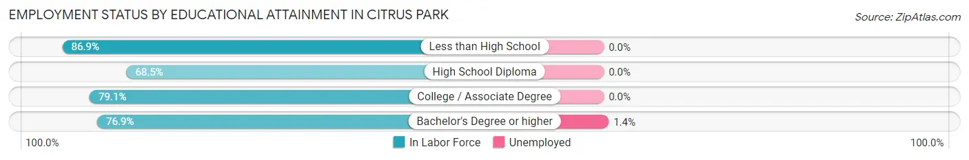 Employment Status by Educational Attainment in Citrus Park