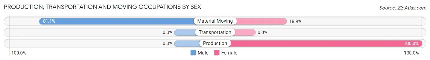 Production, Transportation and Moving Occupations by Sex in Colorado City