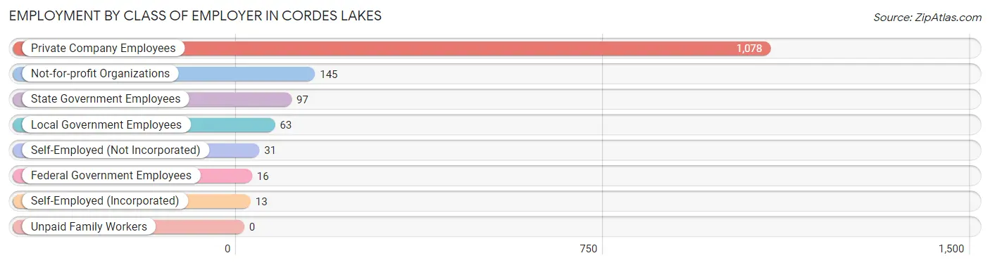 Employment by Class of Employer in Cordes Lakes