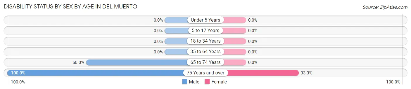 Disability Status by Sex by Age in Del Muerto