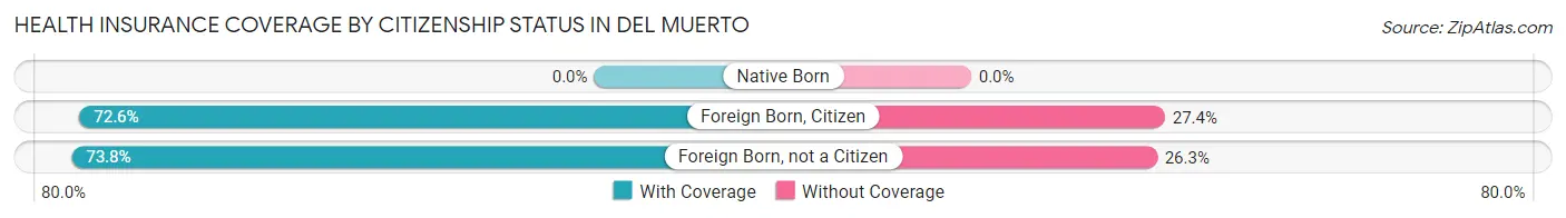 Health Insurance Coverage by Citizenship Status in Del Muerto