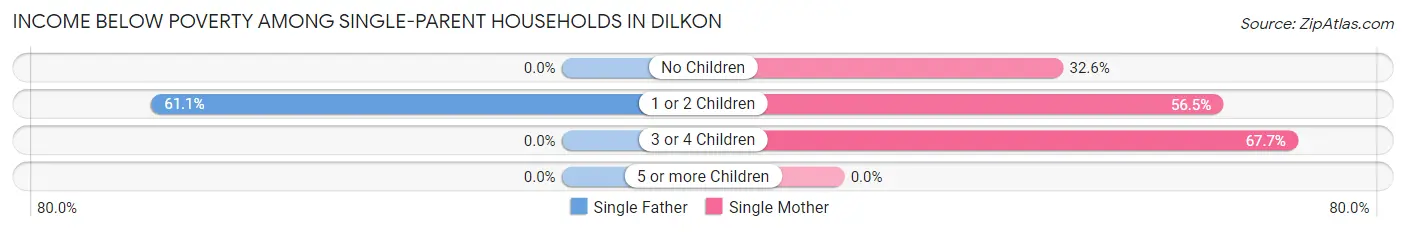 Income Below Poverty Among Single-Parent Households in Dilkon