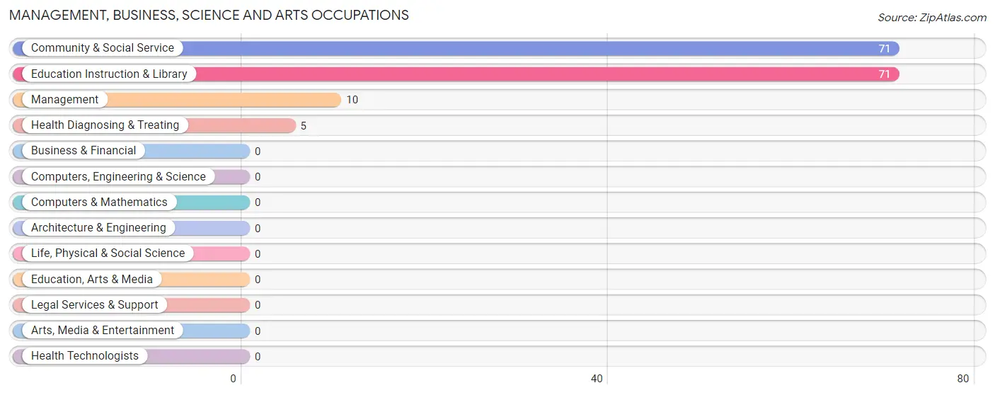 Management, Business, Science and Arts Occupations in Donovan Estates