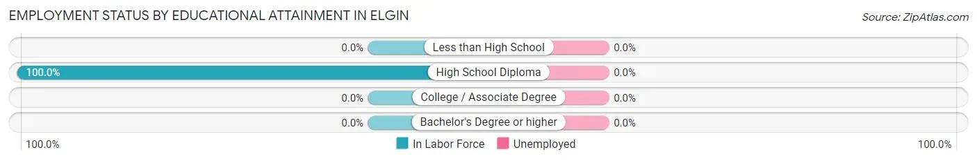 Employment Status by Educational Attainment in Elgin