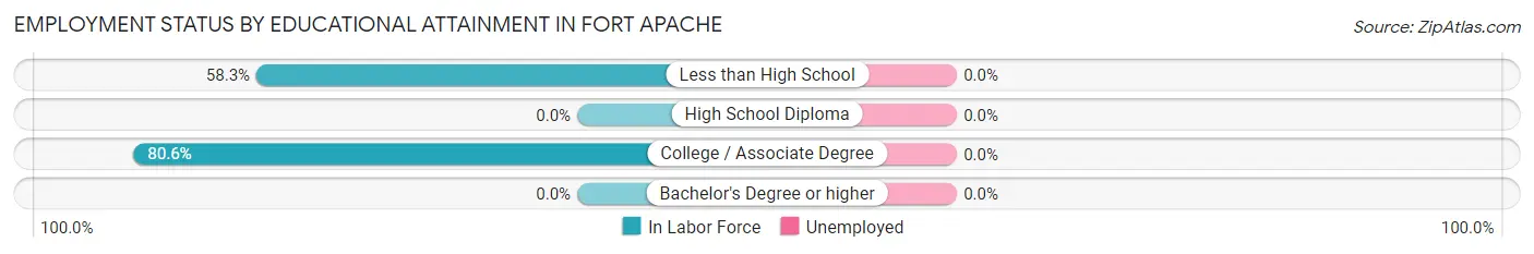 Employment Status by Educational Attainment in Fort Apache