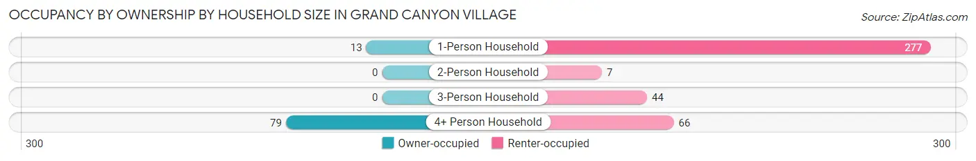 Occupancy by Ownership by Household Size in Grand Canyon Village