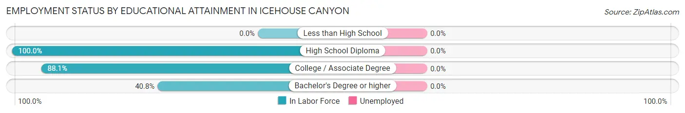Employment Status by Educational Attainment in Icehouse Canyon
