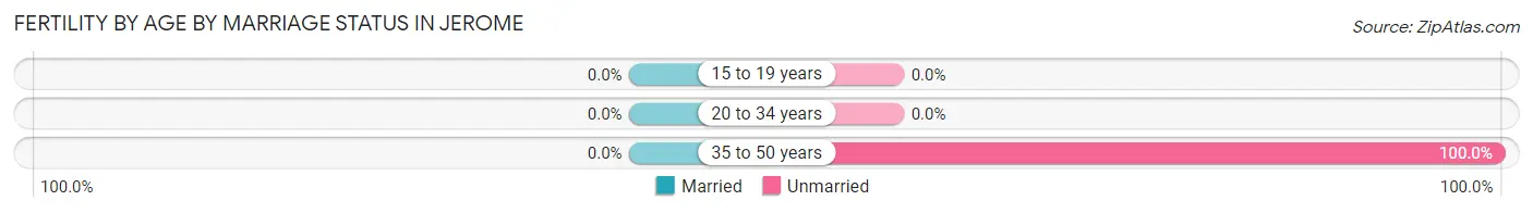 Female Fertility by Age by Marriage Status in Jerome