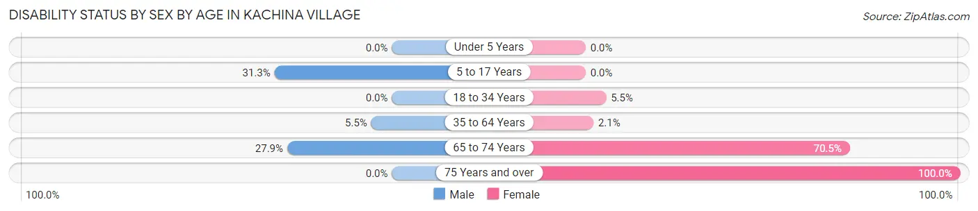 Disability Status by Sex by Age in Kachina Village