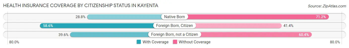 Health Insurance Coverage by Citizenship Status in Kayenta