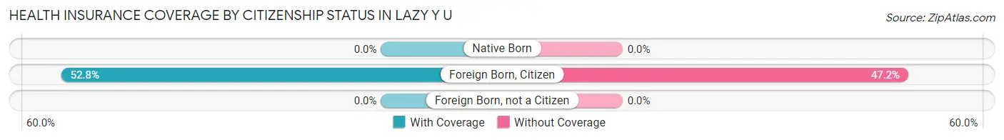 Health Insurance Coverage by Citizenship Status in Lazy Y U