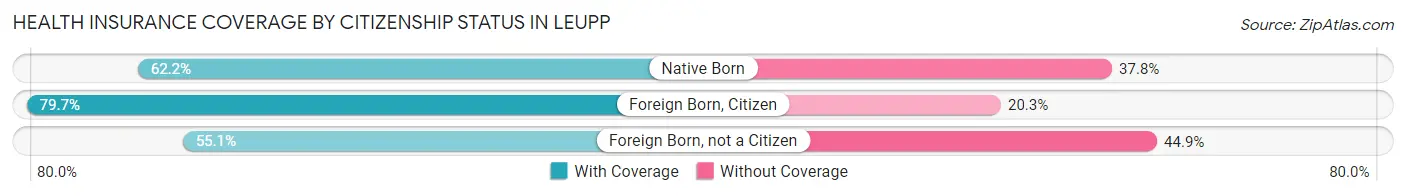Health Insurance Coverage by Citizenship Status in Leupp