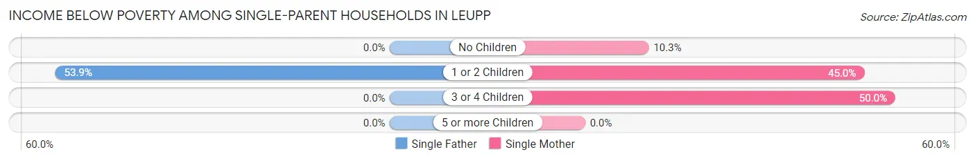 Income Below Poverty Among Single-Parent Households in Leupp