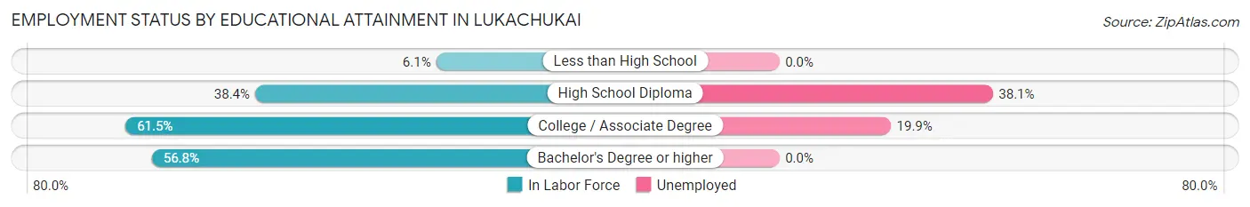Employment Status by Educational Attainment in Lukachukai