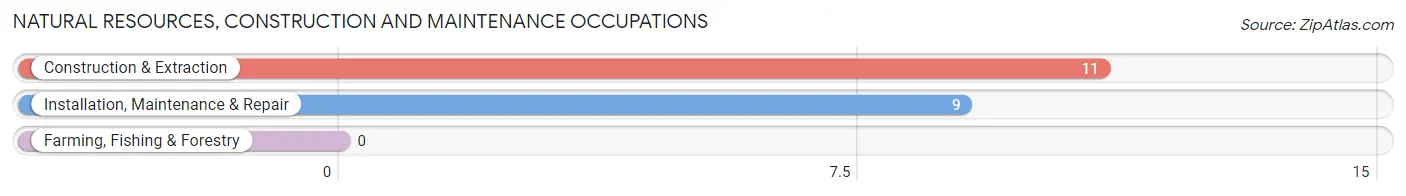 Natural Resources, Construction and Maintenance Occupations in Many Farms