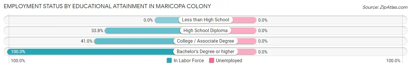 Employment Status by Educational Attainment in Maricopa Colony