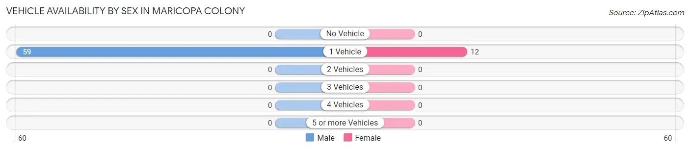 Vehicle Availability by Sex in Maricopa Colony