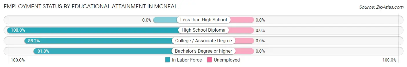 Employment Status by Educational Attainment in McNeal