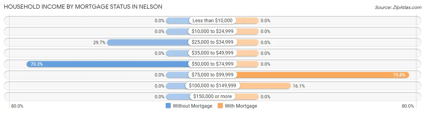 Household Income by Mortgage Status in Nelson
