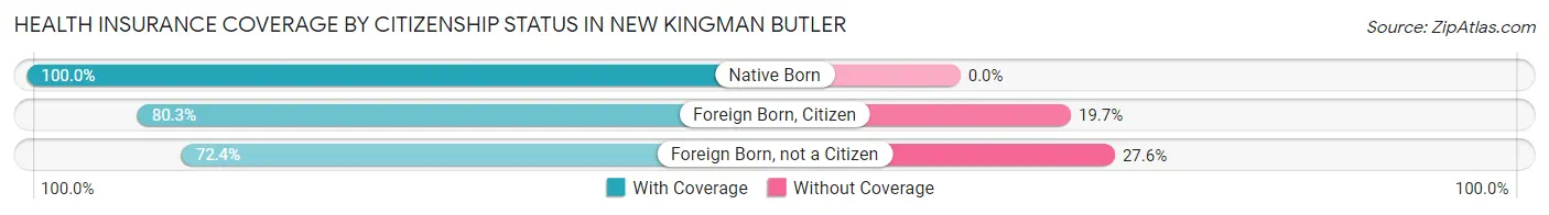 Health Insurance Coverage by Citizenship Status in New Kingman Butler