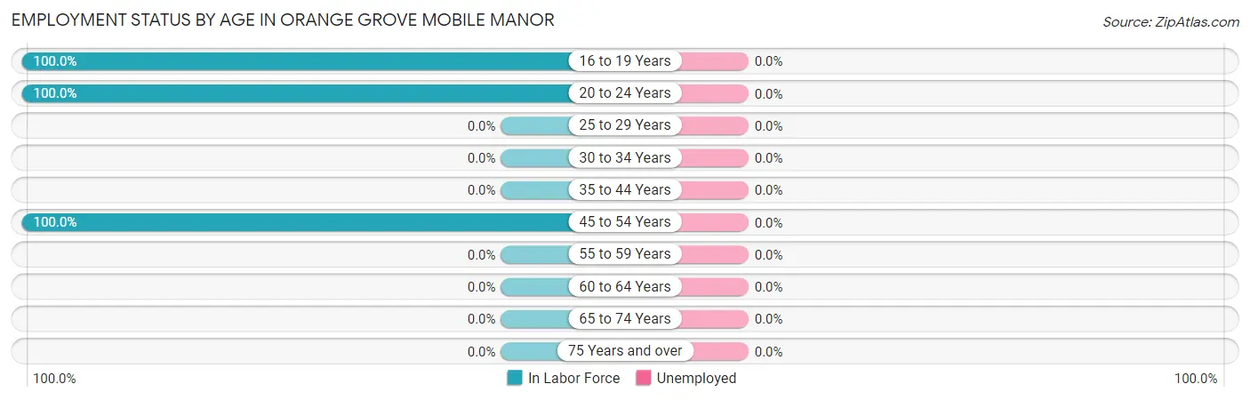 Employment Status by Age in Orange Grove Mobile Manor
