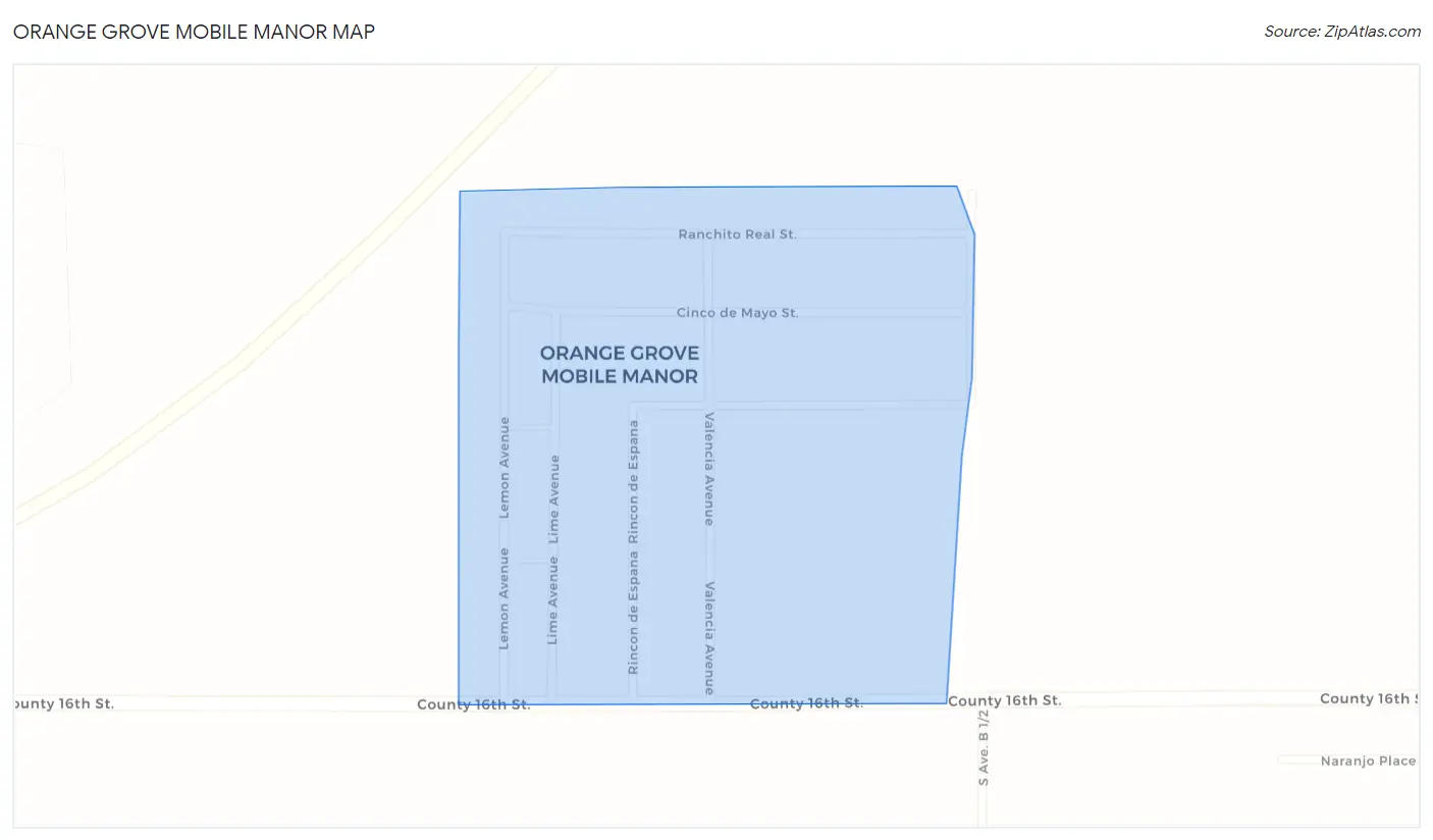 Orange Grove Mobile Manor Map