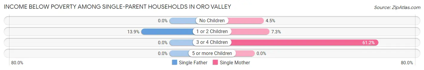 Income Below Poverty Among Single-Parent Households in Oro Valley