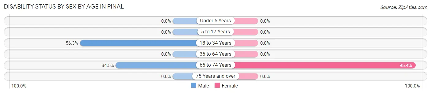Disability Status by Sex by Age in Pinal
