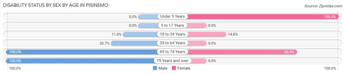 Disability Status by Sex by Age in Pisinemo