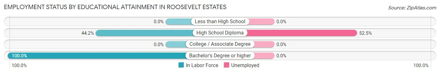Employment Status by Educational Attainment in Roosevelt Estates