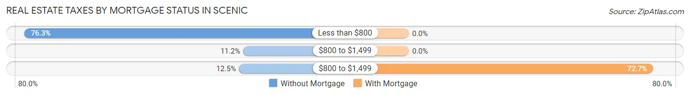 Real Estate Taxes by Mortgage Status in Scenic