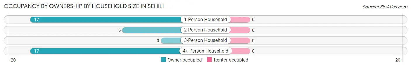 Occupancy by Ownership by Household Size in Sehili