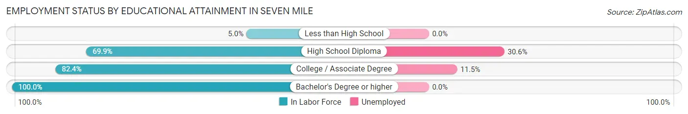 Employment Status by Educational Attainment in Seven Mile