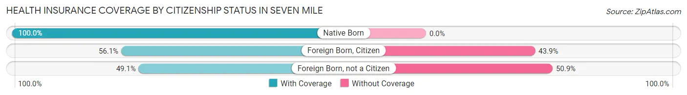 Health Insurance Coverage by Citizenship Status in Seven Mile