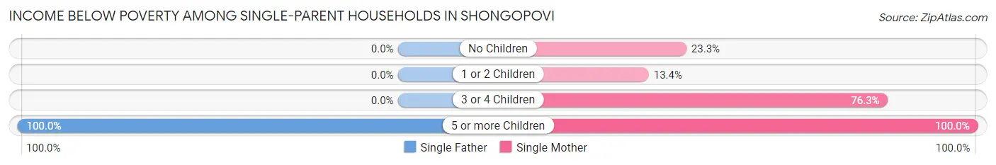 Income Below Poverty Among Single-Parent Households in Shongopovi