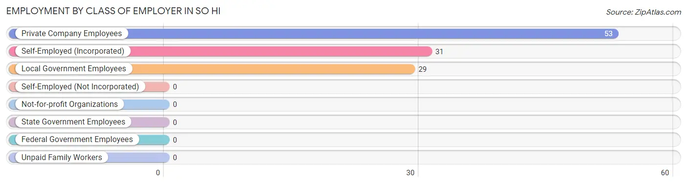 Employment by Class of Employer in So Hi