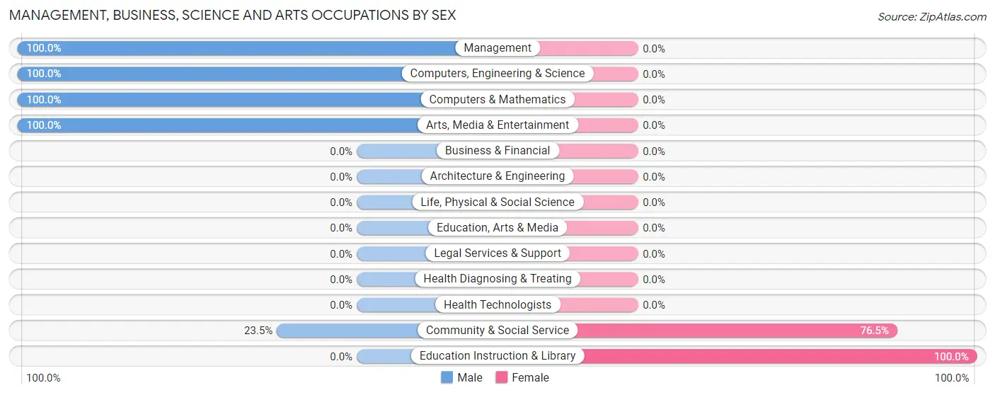 Management, Business, Science and Arts Occupations by Sex in Solomon