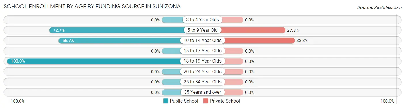 School Enrollment by Age by Funding Source in Sunizona