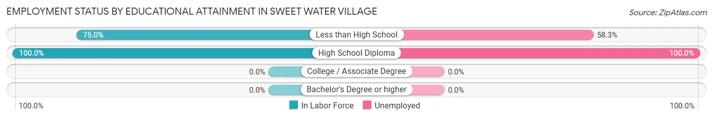 Employment Status by Educational Attainment in Sweet Water Village