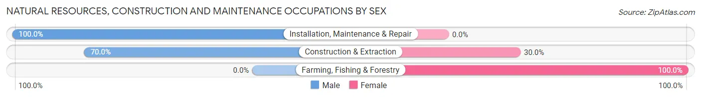Natural Resources, Construction and Maintenance Occupations by Sex in Tolani Lake