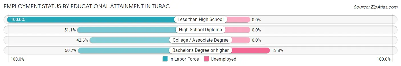 Employment Status by Educational Attainment in Tubac