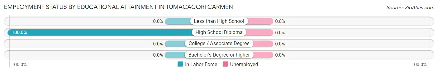 Employment Status by Educational Attainment in Tumacacori Carmen
