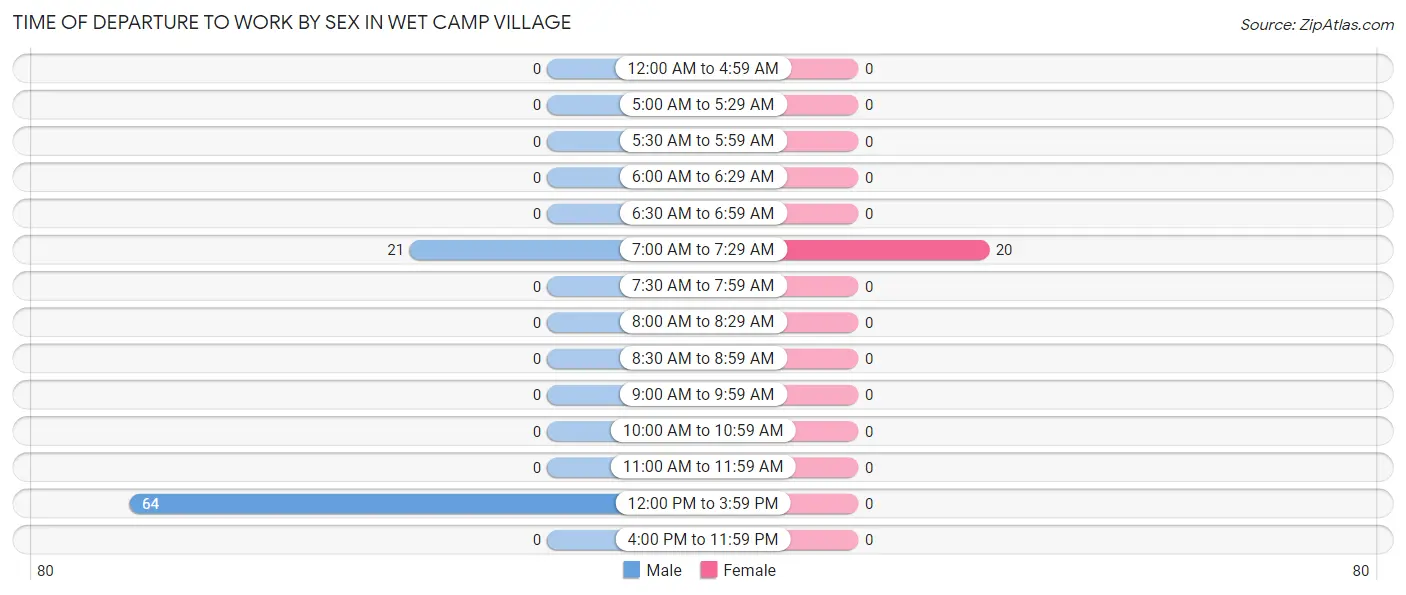 Time of Departure to Work by Sex in Wet Camp Village