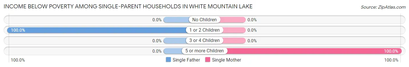 Income Below Poverty Among Single-Parent Households in White Mountain Lake