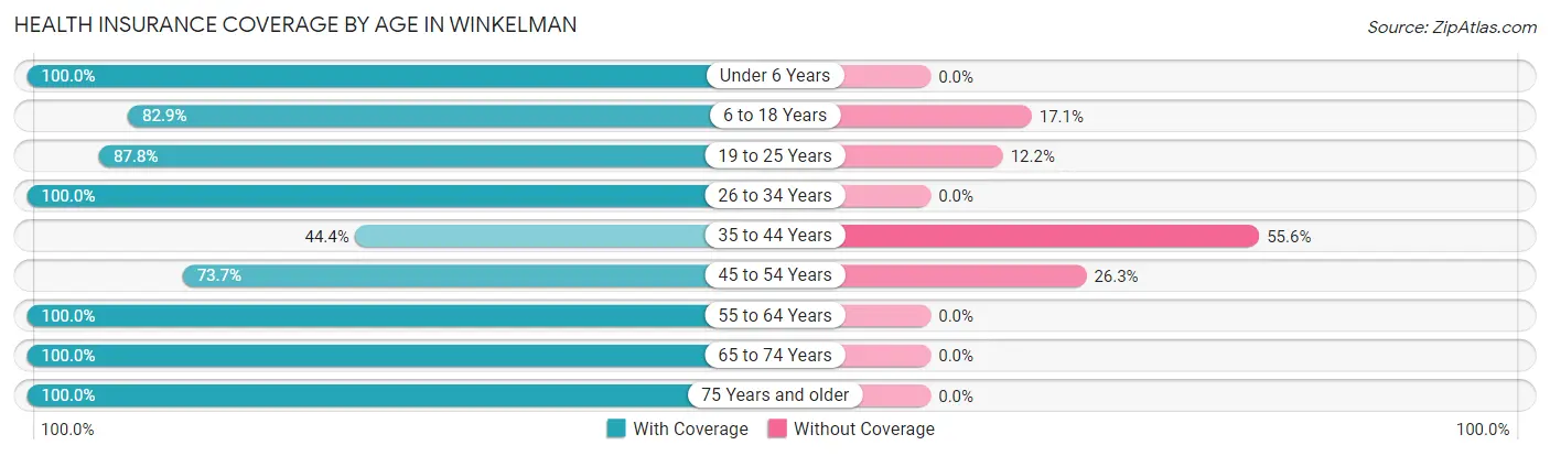 Health Insurance Coverage by Age in Winkelman