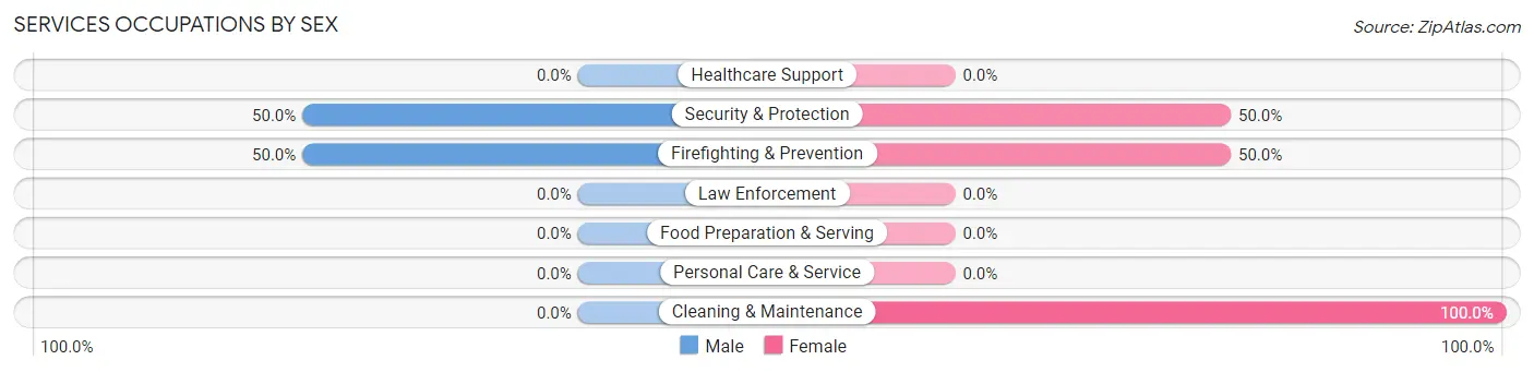 Services Occupations by Sex in Winkelman