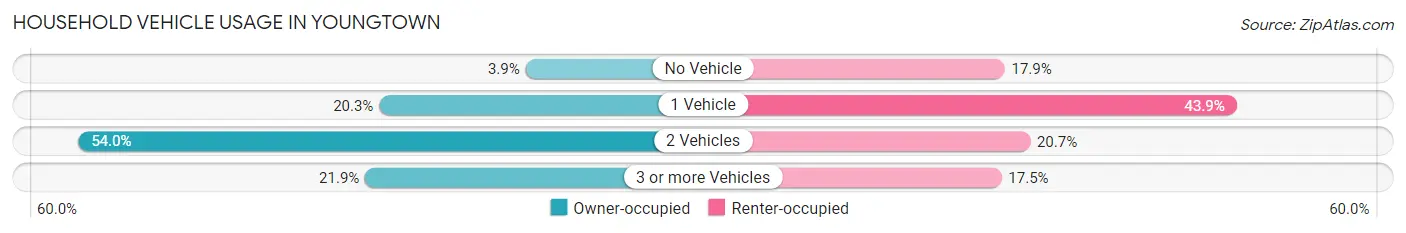 Household Vehicle Usage in Youngtown